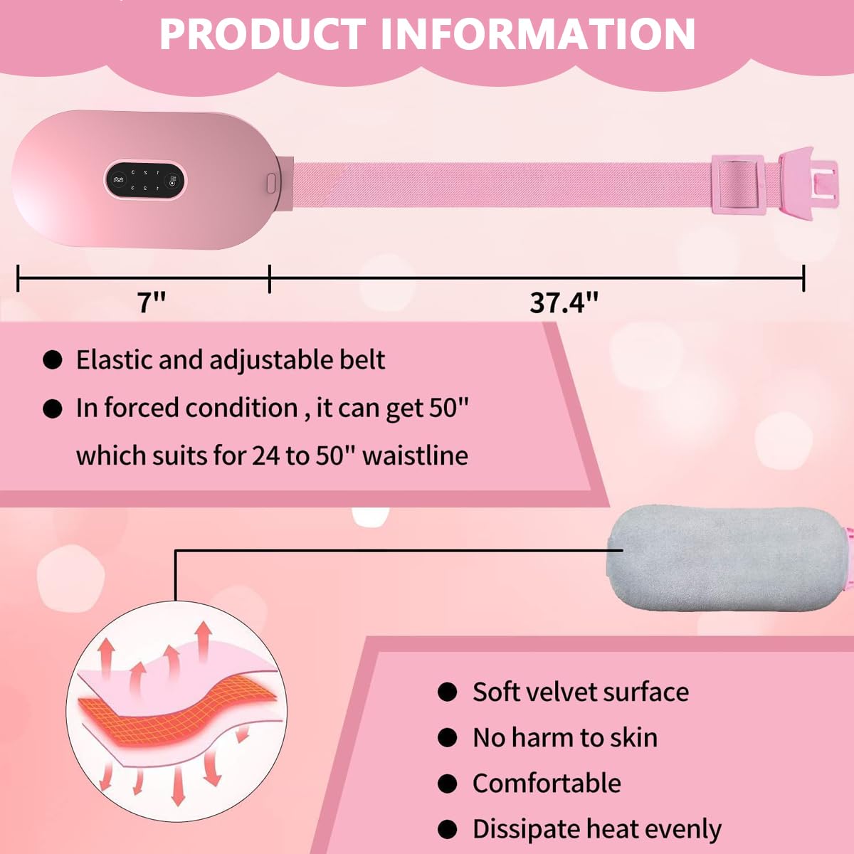 Electric Cordless Heating Pad for Period Pain