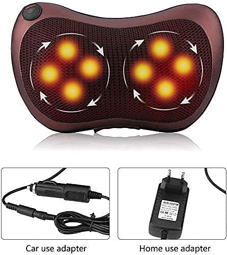 Electronic Neck Cushion Full Body Massager with Heat for pain relief Massage Machine for Neck Back Shoulder Pillow Massager - Swiss Relaxation therapy (Brown) askddeal.com