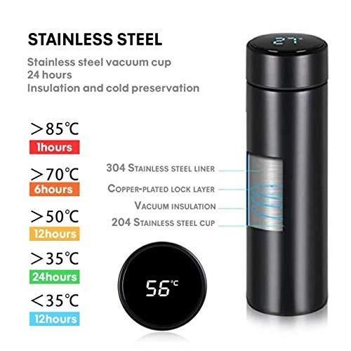 Water Bottle with Led Temperature Display, Stainless Steel Keep Water Cold and Keep Warm for Hours , 500 ml askddeal.com